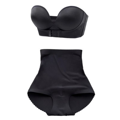OFERTA: Chilot push up talie inalta + Sutien fara bretele, cu super push up