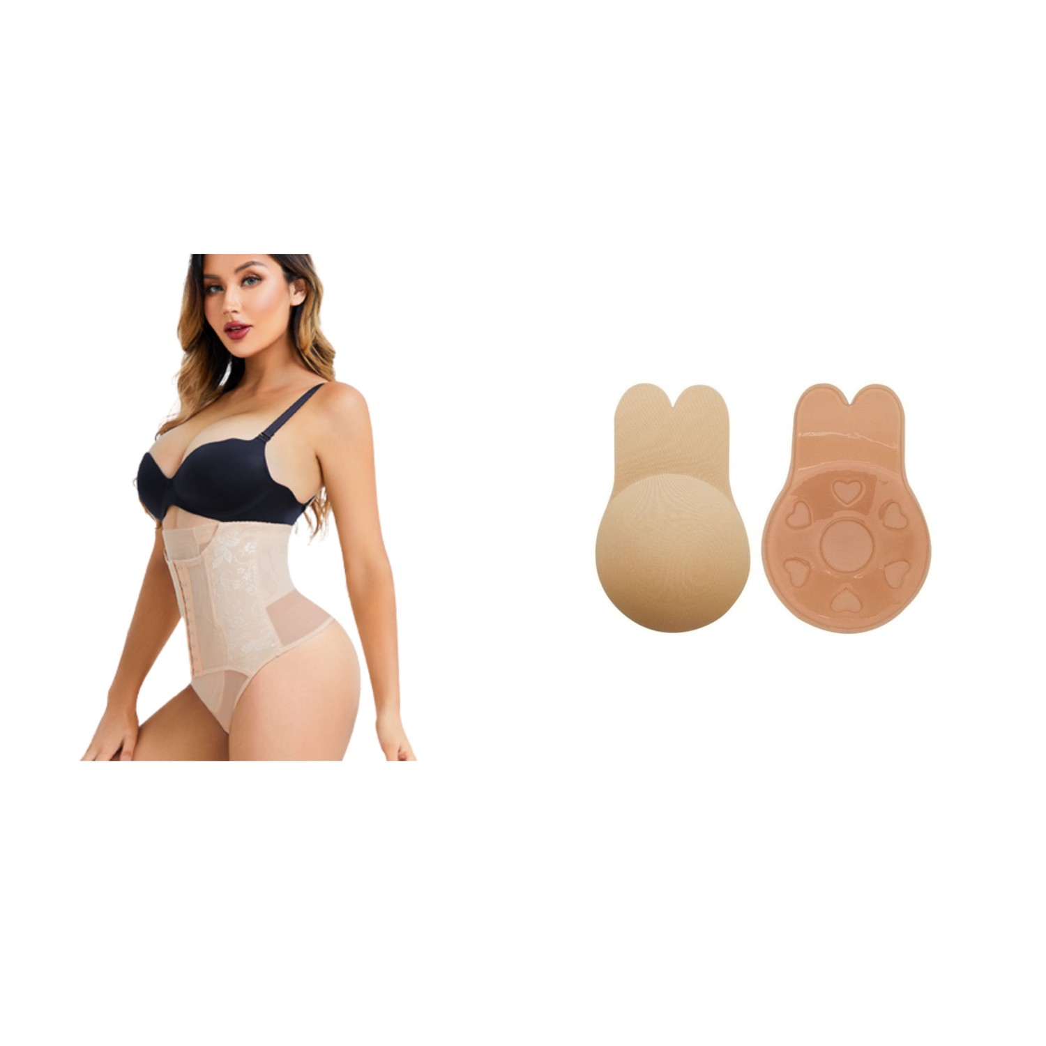 SET PREMIUM: Chilot tanga cu prindere mos baba + Pernite cu efect push-up Seturi produse
