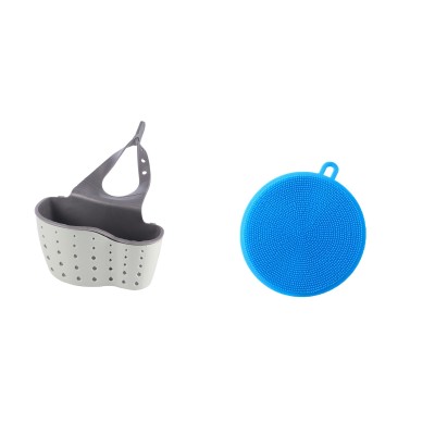 SET PROMO: Suport pentru bureti de vase chiuveta - din cauciuc rezistent + Burete silicon 