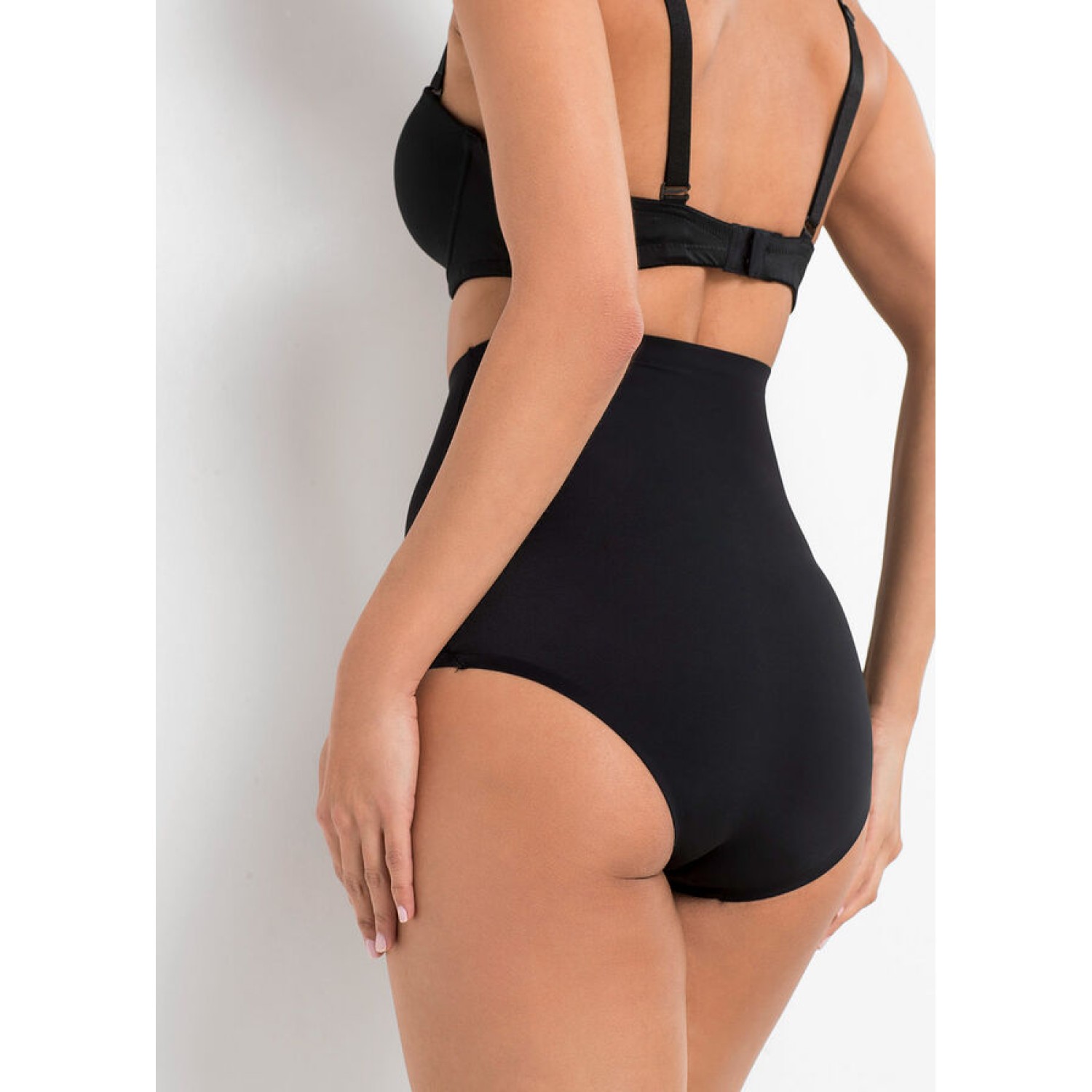 Lenjerie modelatoare tanga/clasic cu talie inalta - banda silicon Lenjerie modelatoare