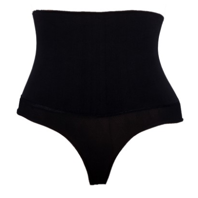 Lenjerie modelatoare tanga/clasic cu talie inalta - banda silicon 